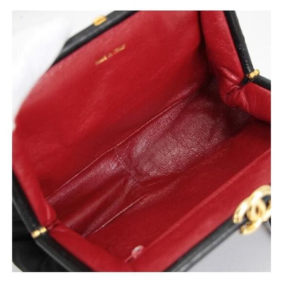 Chanel Fringed Clasp Chain Shoulder Bag Satin Black - Picture 6 of 6